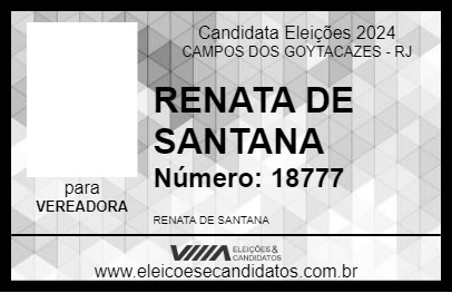 Candidato RENATA DE SANTANA 2024 - CAMPOS DOS GOYTACAZES - Eleições