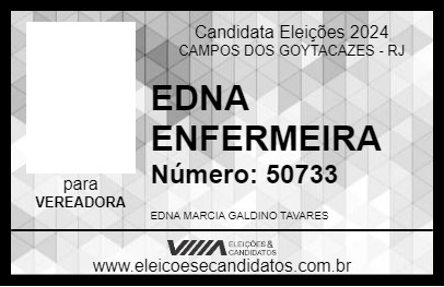 Candidato GALDINO ENFERMEIRA 2024 - CAMPOS DOS GOYTACAZES - Eleições