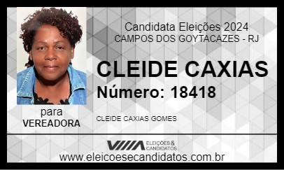 Candidato CLEIDE CAXIAS 2024 - CAMPOS DOS GOYTACAZES - Eleições