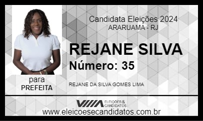 Candidato REJANE SILVA 2024 - ARARUAMA - Eleições