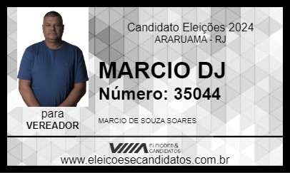 Candidato MARCIO DJ 2024 - ARARUAMA - Eleições