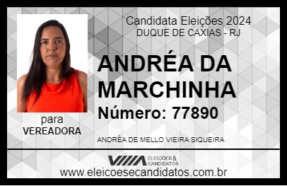 Candidato ANDRÉA DA MARCHINHA 2024 - DUQUE DE CAXIAS - Eleições