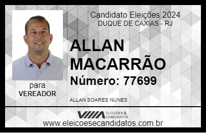 Candidato ALLAN MACARRÃO 2024 - DUQUE DE CAXIAS - Eleições