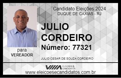 Candidato JULIO CORDEIRO 2024 - DUQUE DE CAXIAS - Eleições