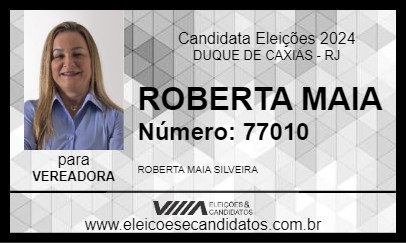 Candidato ROBERTA MAIA 2024 - DUQUE DE CAXIAS - Eleições