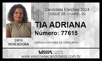 Candidato TIA ADRIANA 2024 - DUQUE DE CAXIAS - Eleições