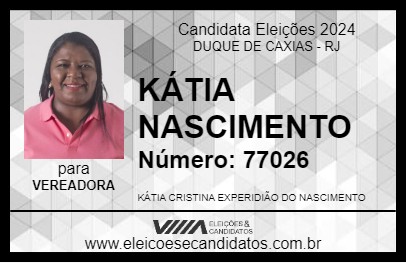 Candidato KÁTIA NASCIMENTO 2024 - DUQUE DE CAXIAS - Eleições