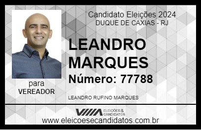 Candidato LEANDRO MARQUES 2024 - DUQUE DE CAXIAS - Eleições