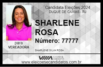 Candidato SHARLENE ROSA 2024 - DUQUE DE CAXIAS - Eleições