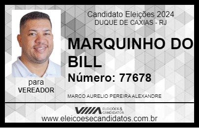 Candidato MARQUINHO DO BILL 2024 - DUQUE DE CAXIAS - Eleições