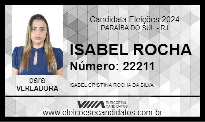 Candidato ISABEL ROCHA 2024 - PARAÍBA DO SUL - Eleições