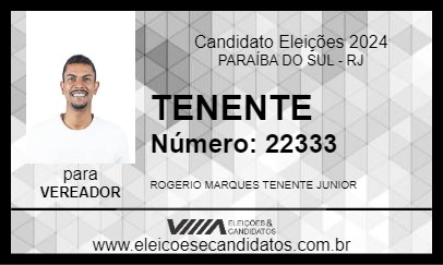 Candidato TENENTE 2024 - PARAÍBA DO SUL - Eleições