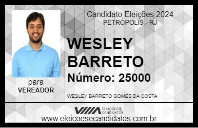 Candidato WESLEY BARRETO 2024 - PETRÓPOLIS - Eleições