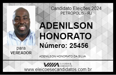 Candidato ADENILSON HONORATO 2024 - PETRÓPOLIS - Eleições