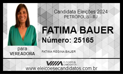 Candidato FATIMA BAUER 2024 - PETRÓPOLIS - Eleições