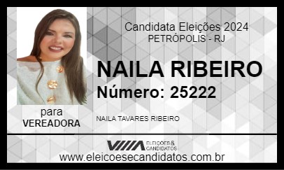 Candidato NAILA RIBEIRO 2024 - PETRÓPOLIS - Eleições