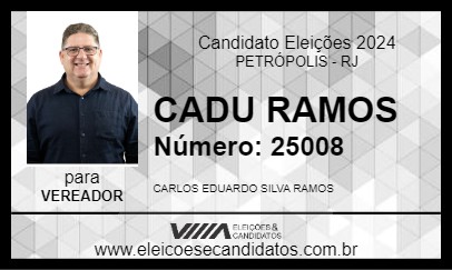 Candidato CADU RAMOS 2024 - PETRÓPOLIS - Eleições