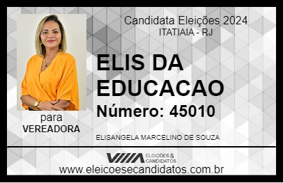 Candidato ELIS DA EDUCACAO 2024 - ITATIAIA - Eleições