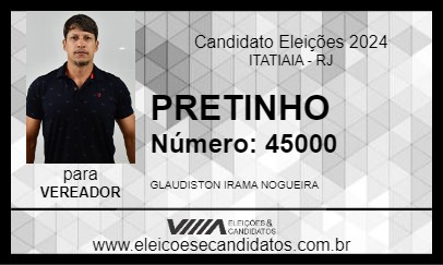 Candidato PRETINHO 2024 - ITATIAIA - Eleições