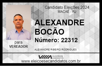 Candidato ALEXANDRE BOCÃO 2024 - MACAÉ - Eleições