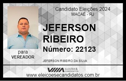 Candidato JEFERSON RIBEIRO 2024 - MACAÉ - Eleições