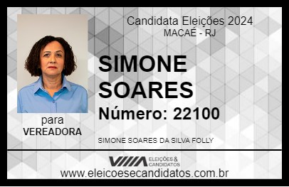 Candidato SIMONE SOARES 2024 - MACAÉ - Eleições