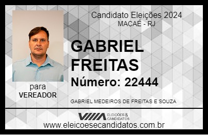 Candidato GABRIEL FREITAS 2024 - MACAÉ - Eleições