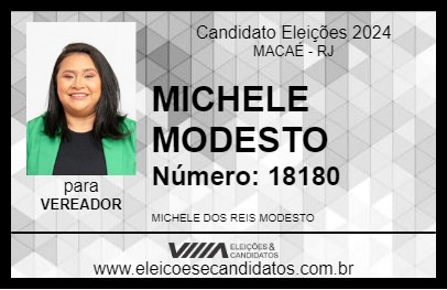 Candidato MICHELE MODESTO 2024 - MACAÉ - Eleições