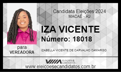 Candidato IZA VICENTE 2024 - MACAÉ - Eleições