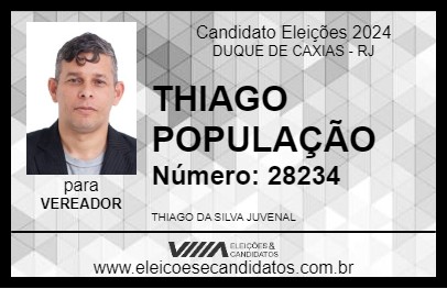 Candidato THIAGO POPULAÇÃO 2024 - DUQUE DE CAXIAS - Eleições