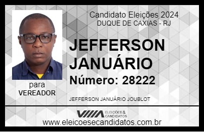 Candidato JEFFERSON JANUÁRIO 2024 - DUQUE DE CAXIAS - Eleições