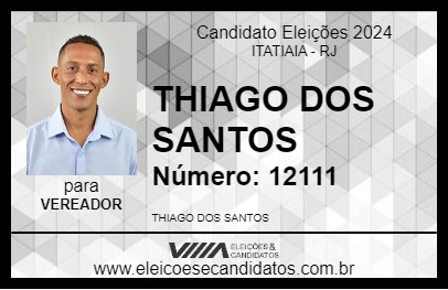 Candidato THIAGO DOS SANTOS 2024 - ITATIAIA - Eleições