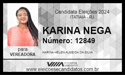 Candidato KARINA NEGA 2024 - ITATIAIA - Eleições