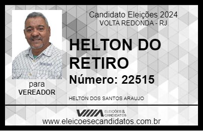 Candidato HELTON DO RETIRO 2024 - VOLTA REDONDA - Eleições