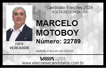 Candidato MARCELO MOTOBOY 2024 - VOLTA REDONDA - Eleições