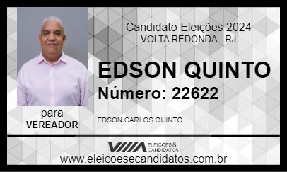 Candidato EDSON QUINTO 2024 - VOLTA REDONDA - Eleições