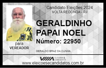 Candidato GERALDINHO PAPAI NOEL 2024 - VOLTA REDONDA - Eleições