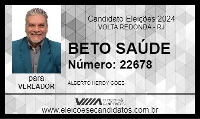 Candidato BETO SAÚDE 2024 - VOLTA REDONDA - Eleições