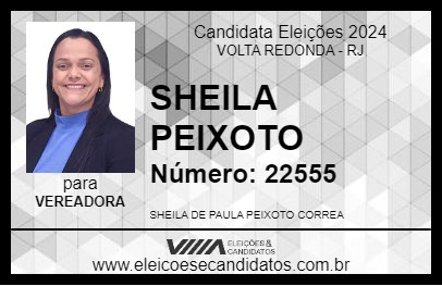 Candidato SHEILA PEIXOTO 2024 - VOLTA REDONDA - Eleições