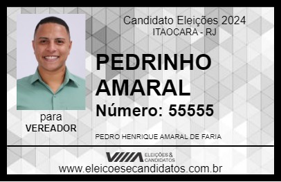 Candidato PEDRINHO AMARAL 2024 - ITAOCARA - Eleições