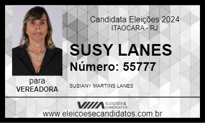 Candidato SUSY LANES 2024 - ITAOCARA - Eleições