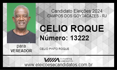 Candidato CELIO ROQUE 2024 - CAMPOS DOS GOYTACAZES - Eleições