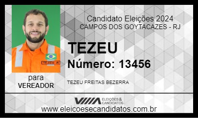 Candidato TEZEU 2024 - CAMPOS DOS GOYTACAZES - Eleições