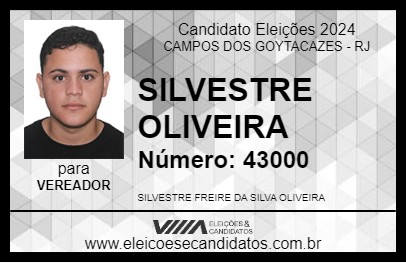 Candidato SILVESTRE OLIVEIRA 2024 - CAMPOS DOS GOYTACAZES - Eleições