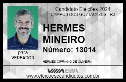 Candidato HERMES MINEIRO 2024 - CAMPOS DOS GOYTACAZES - Eleições