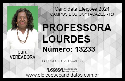 Candidato PROFESSORA LOURDES 2024 - CAMPOS DOS GOYTACAZES - Eleições