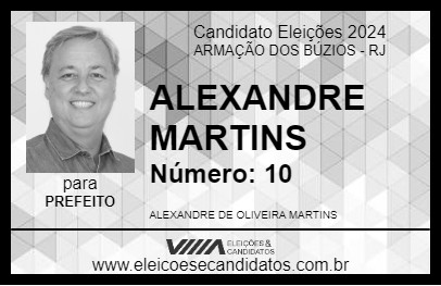 Candidato ALEXANDRE MARTINS 2024 - ARMAÇÃO DOS BÚZIOS - Eleições