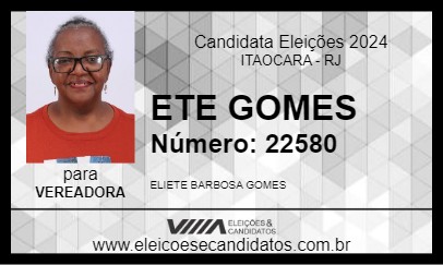 Candidato ETE GOMES 2024 - ITAOCARA - Eleições