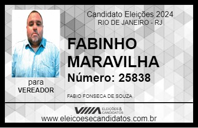 Candidato FABINHO MARAVILHA 2024 - RIO DE JANEIRO - Eleições