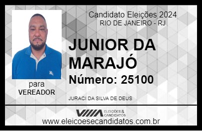 Candidato JUNIOR DA MARAJÓ 2024 - RIO DE JANEIRO - Eleições